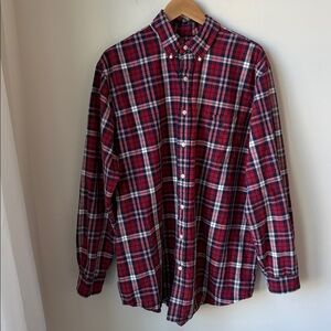 Polo Ralph Lauren Men's Classic Fit Plaid Button Down Shirt in Red Size XLT